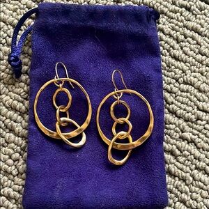 Tory Burch Elegant Gold Hoop Earrings